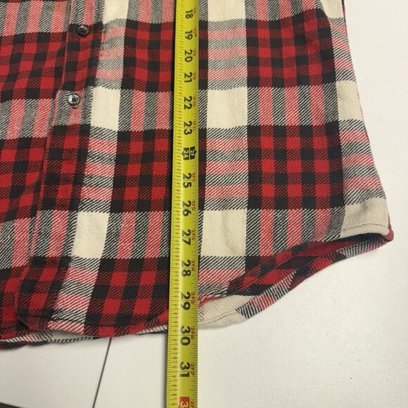 Vintage St Johns Bay Big Mac Flannel Shirt Mens L Tall 22x30 Red Cotton USA - Picture 7 of 9
